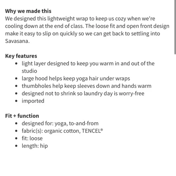 Lululemon Blissed Out Wrap Inkwell Blue Cardigan Wrap - Picture 6 of 16